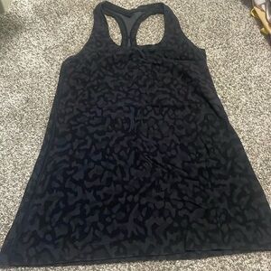 Black cheetah print lulu tank